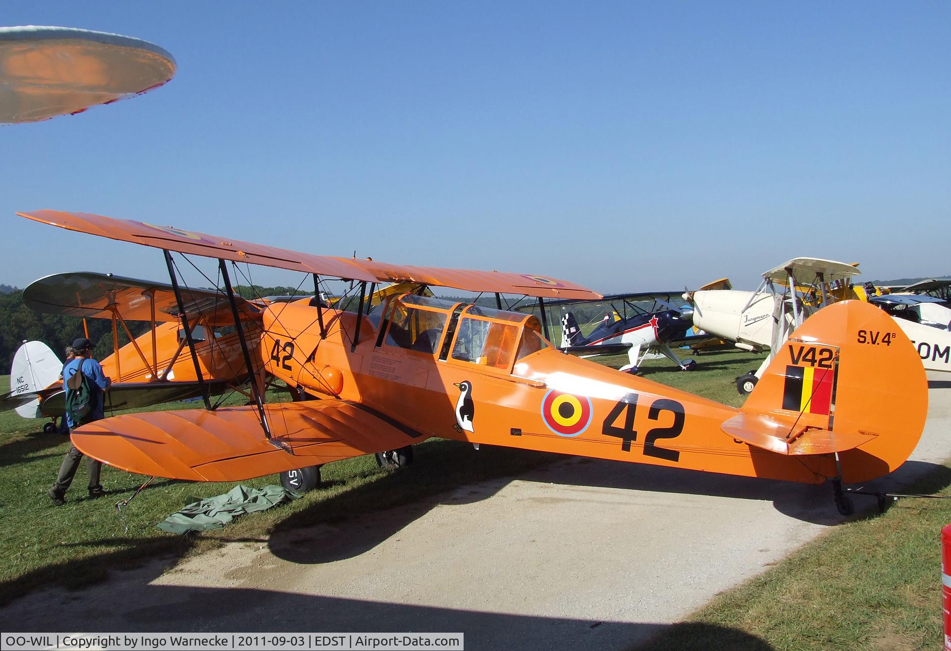 OO-WIL, Stampe-Vertongen SV-4B C/N 1184, Stampe-Vertongen SV-4B at the 2011 Hahnweide Fly-in, Kirchheim unter Teck airfield