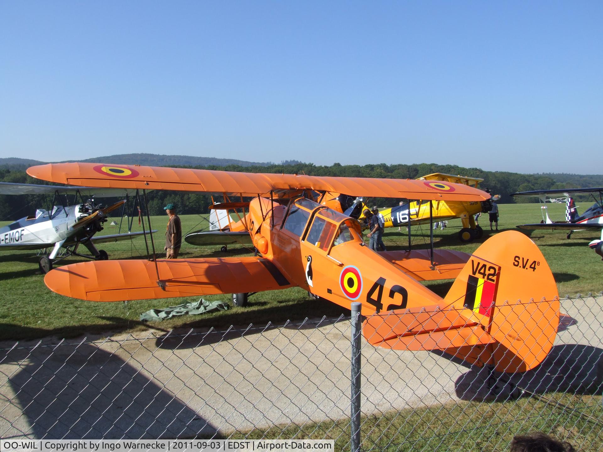 OO-WIL, Stampe-Vertongen SV-4B C/N 1184, Stampe-Vertongen SV-4B at the 2011 Hahnweide Fly-in, Kirchheim unter Teck airfield