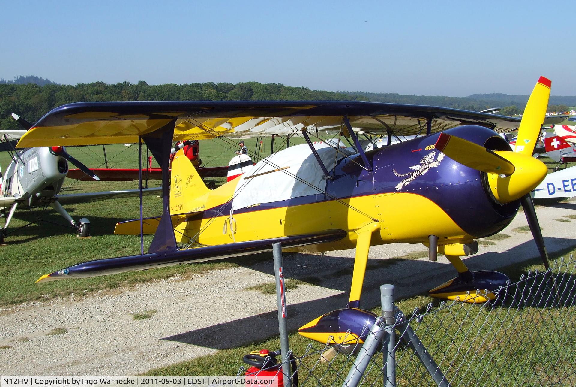 N12HV, 2002 Pitts Model 12 C/N 109, R H W Pitts Mod 12 at the 2011 Hahnweide Fly-in, Kirchheim unter Teck airfield