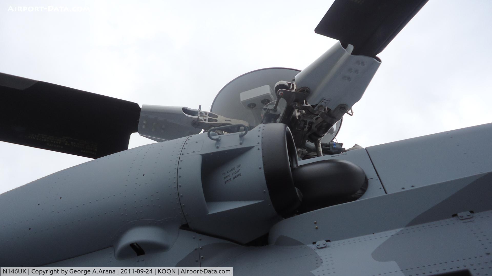 N146UK, 2011 Sikorsky S-92A C/N 92-0146, Main rotor and starboard engine air intake