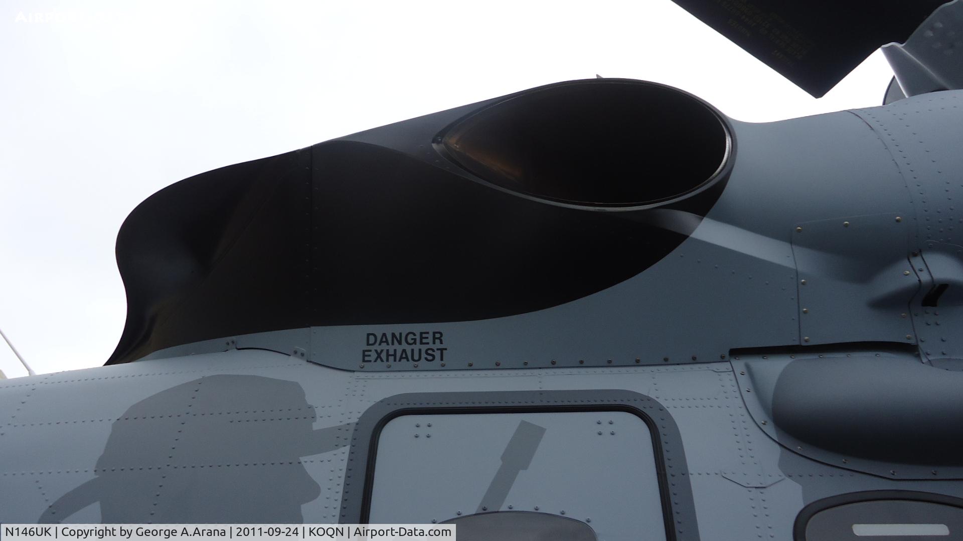 N146UK, 2011 Sikorsky S-92A C/N 92-0146, Starboard engine exhaust