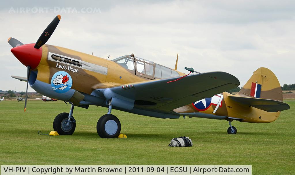 VH-PIV, 1942 Curtiss P-40F Warhawk C/N 19503, SHOT AT DUXFORD