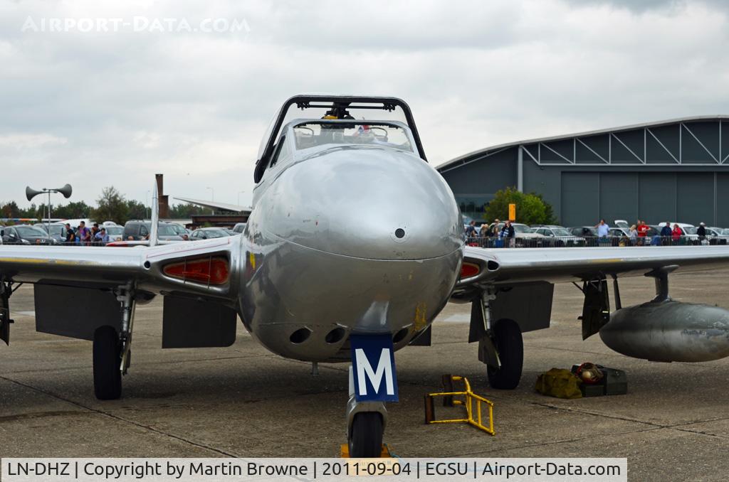 LN-DHZ, 1959 De Havilland (F+W Emmen) Vampire T55 (DH-115) C/N 990, SHOT AT DUXFORD