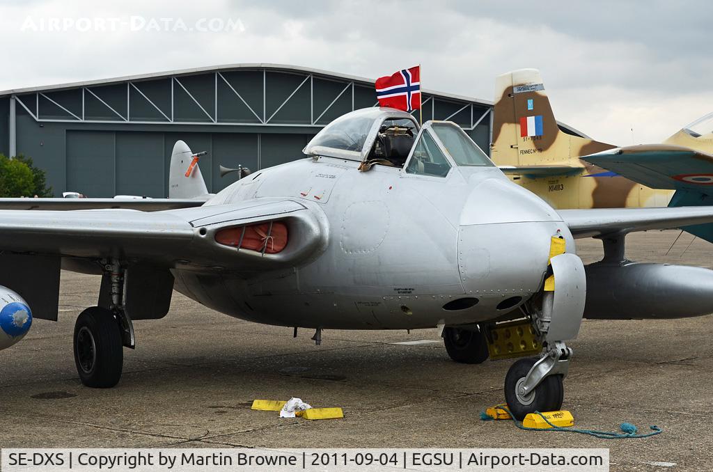 SE-DXS, 1952 De Havilland (FFA) DH-100 Vampire FB6 C/N 705, SHOT AT DUXFORD
