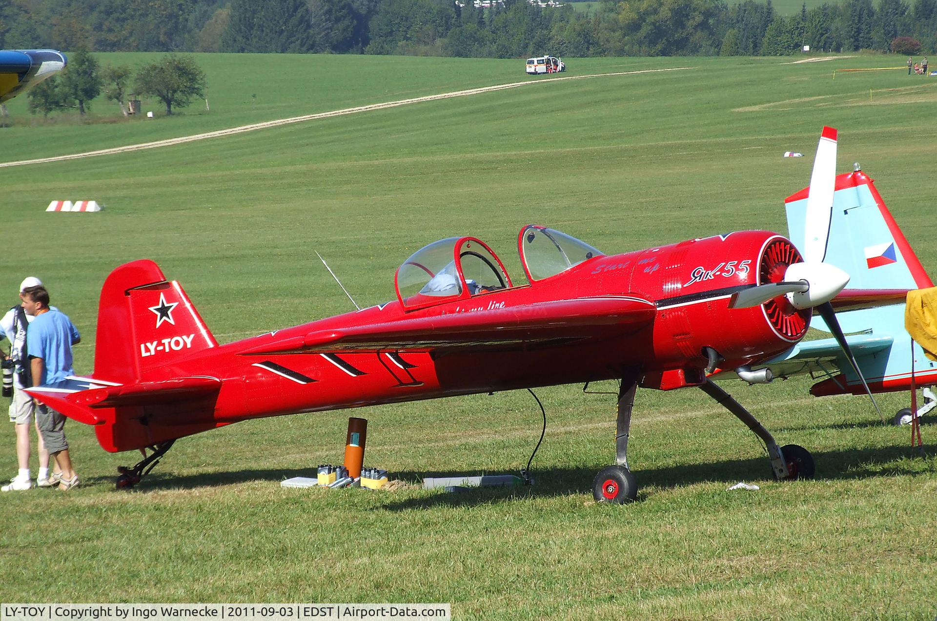 LY-TOY, Yakovlev Yak-55 C/N 901105, Yakovlev Yak-55 at the 2011 Hahnweide Fly-in, Kirchheim unter Teck airfield