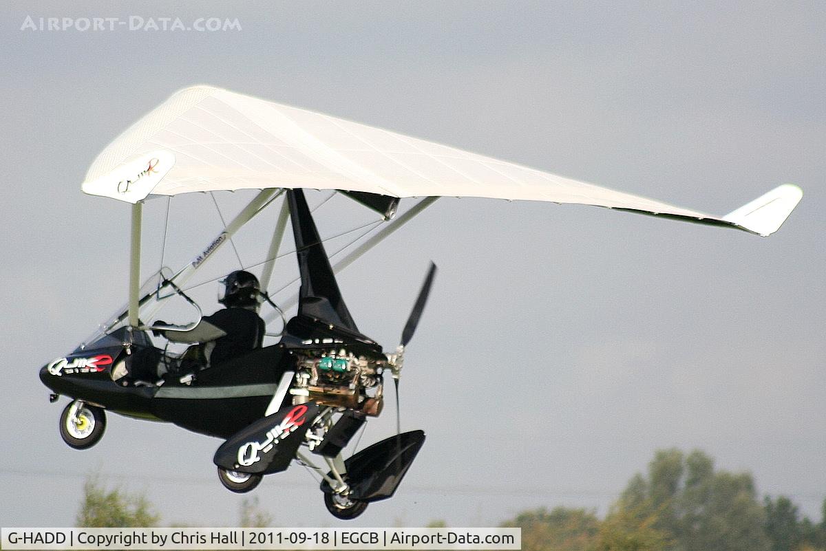 G-HADD, 2010 P&M Aviation QuikR C/N 8510, resident flexwing departing from Barton