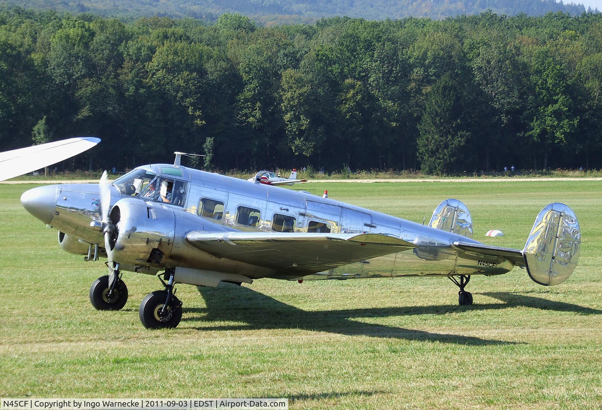 N45CF, 1959 Beech G18S C/N BA-466, Beechcraft G18S Twin Beech at the 2011 Hahnweide Fly-in, Kirchheim unter Teck airfield