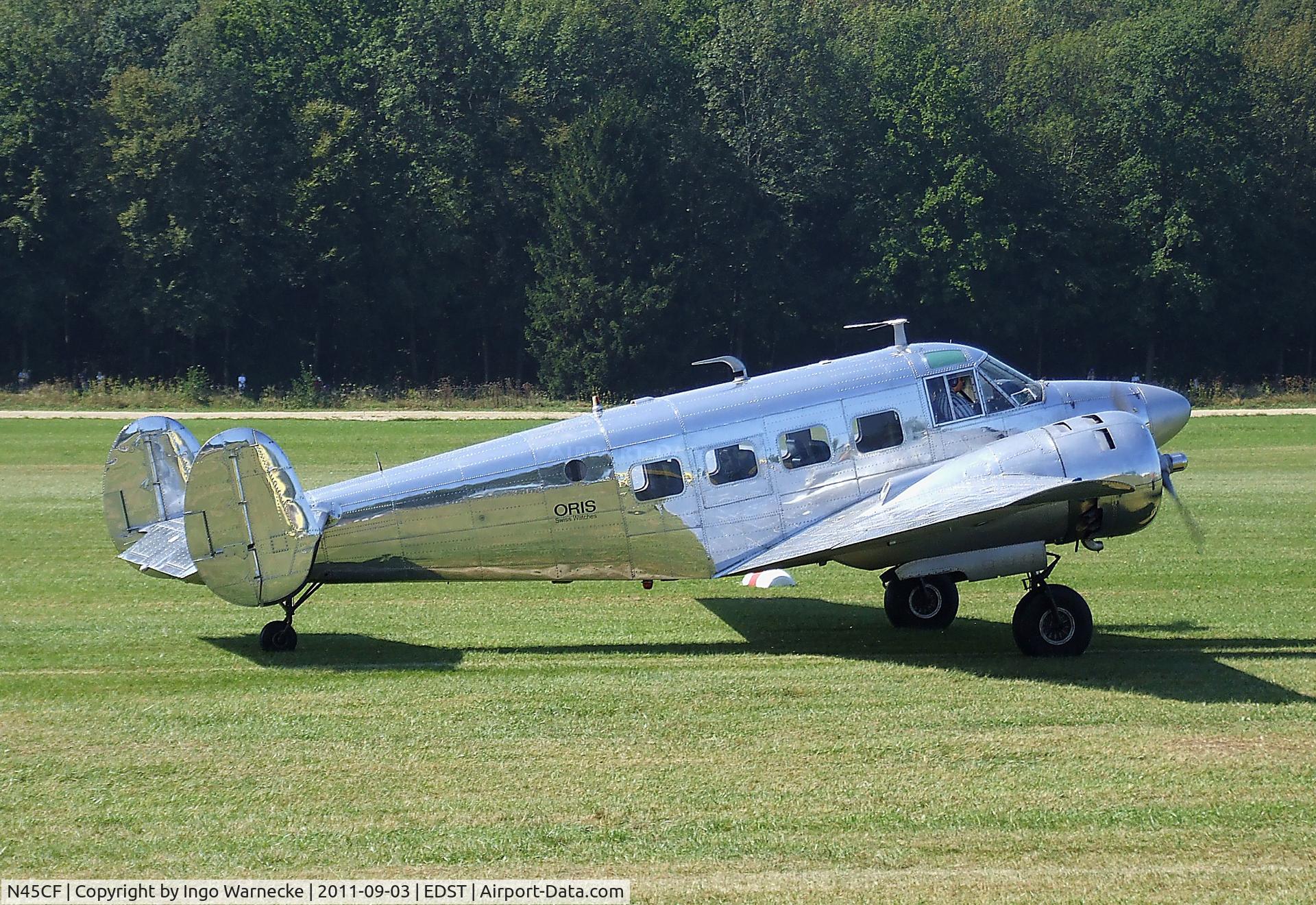 N45CF, 1959 Beech G18S C/N BA-466, Beechcraft G18S Twin Beech at the 2011 Hahnweide Fly-in, Kirchheim unter Teck airfield