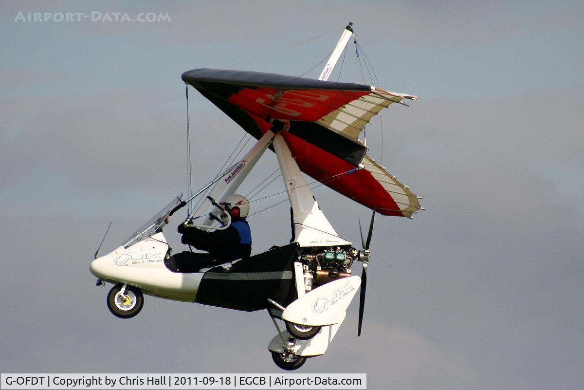 G-OFDT, 2007 P&M Aviation Pegasus Quik C/N 8320, resident flexwing departing from Barton