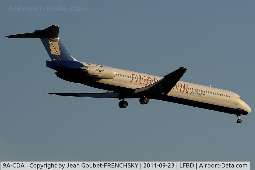9A-CDA, 1987 McDonnell Douglas MD-83 (DC-9-83) C/N 49602, DUBROVNIK landing 23