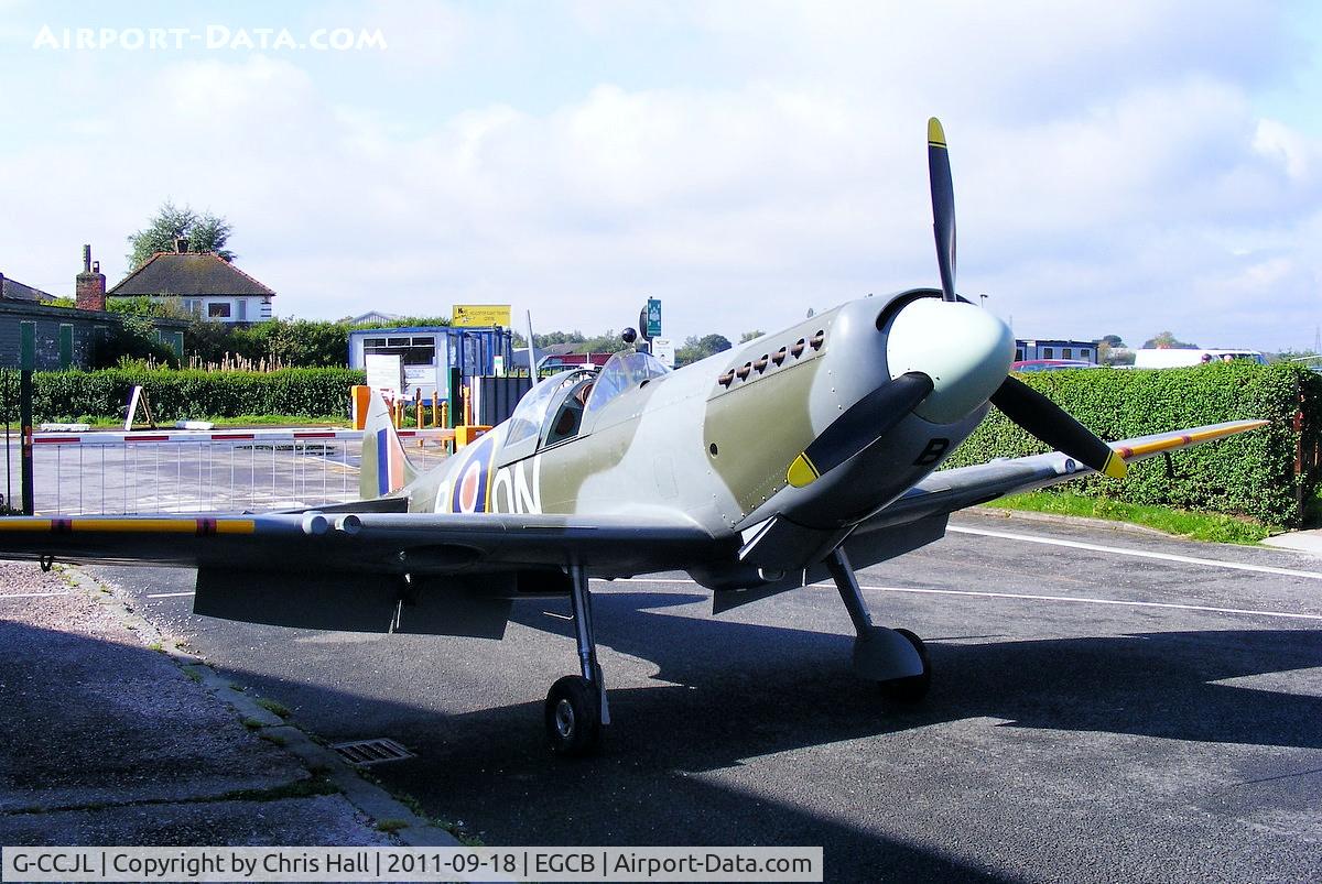 G-CCJL, 2007 Supermarine Aircraft Spitfire Mk.26 C/N PFA 324-14053, replica Spitfire based at Barton