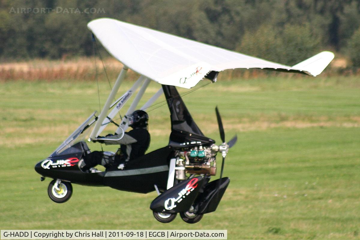 G-HADD, 2010 P&M Aviation QuikR C/N 8510, resident flexwing departing from Barton