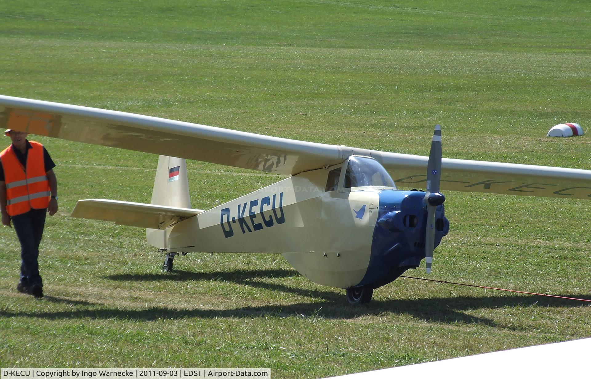 D-KECU, Scheibe SF-24B Motorspatz C/N 4030, Scheibe SF-24B Motorspatz I at the 2011 Hahnweide Fly-in, Kirchheim unter Teck airfield