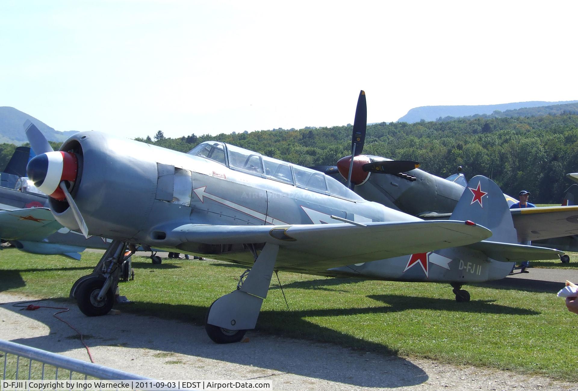 D-FJII, Yakovlev Yak-11 C/N Y-5434, Yakovlev Yak-11 MOOSE at the 2011 Hahnweide Fly-in, Kirchheim unter Teck airfield
