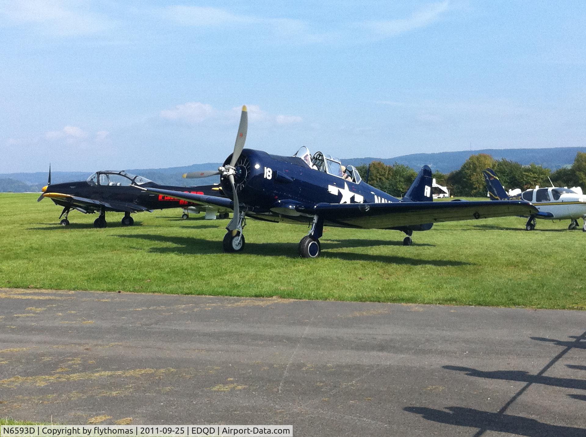 N6593D, 1949 North American T-6G Texan C/N 168-471, N6593D Bayreuth Airport