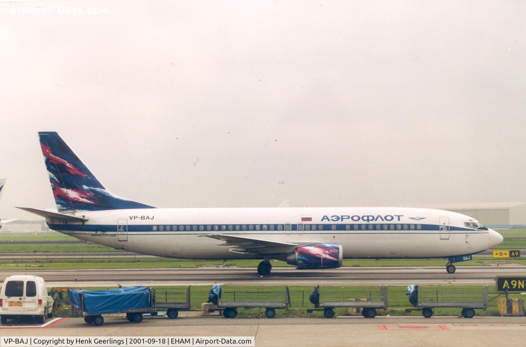 VP-BAJ, 1998 Boeing 737-4M0 C/N 29203, Aeroflot