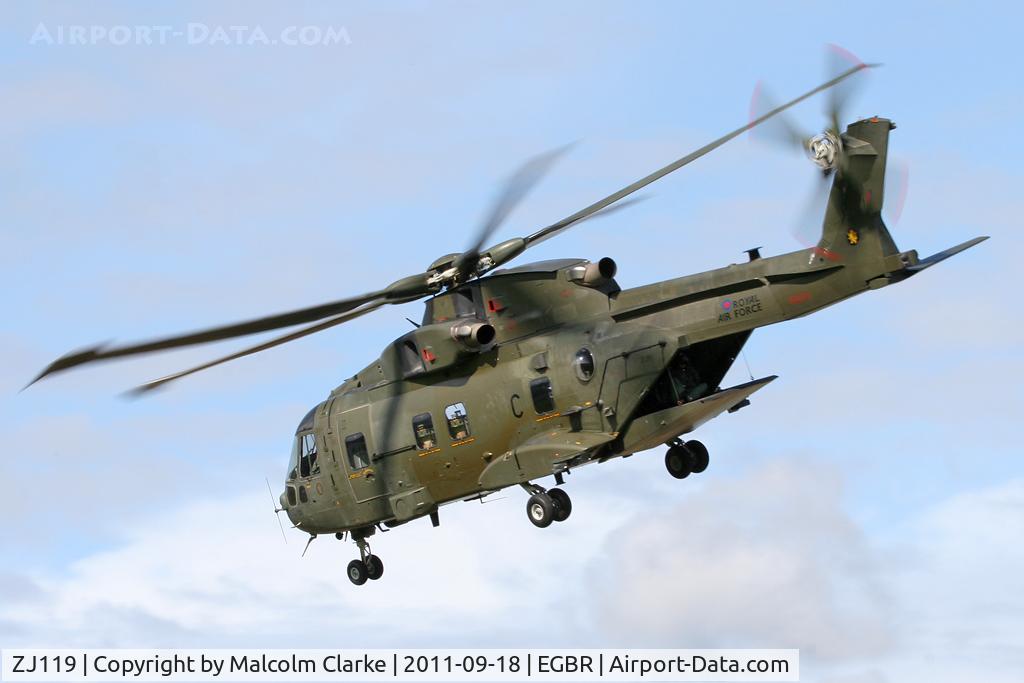 ZJ119, AgustaWestland EH-101 Merlin HC3 (Mk411) C/N 50075/RAF03, EHI EH-101 Merlin HC3 at Breighton Airfield's Helicopter Fly-In, September 2011.