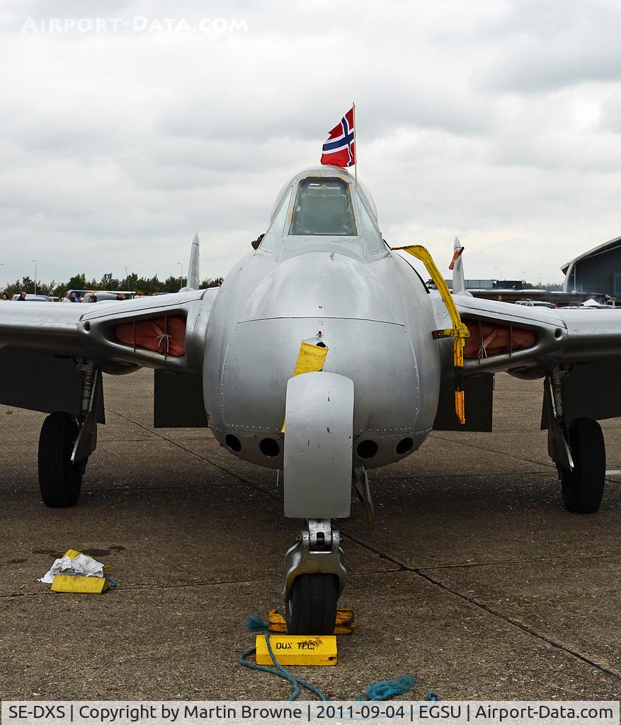 SE-DXS, 1952 De Havilland (FFA) DH-100 Vampire FB6 C/N 705, SHOT AT DUXFORD