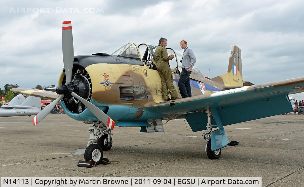 N14113, 1951 North American T-28A Fennec C/N 81-1, SHOT AT DUXFORD