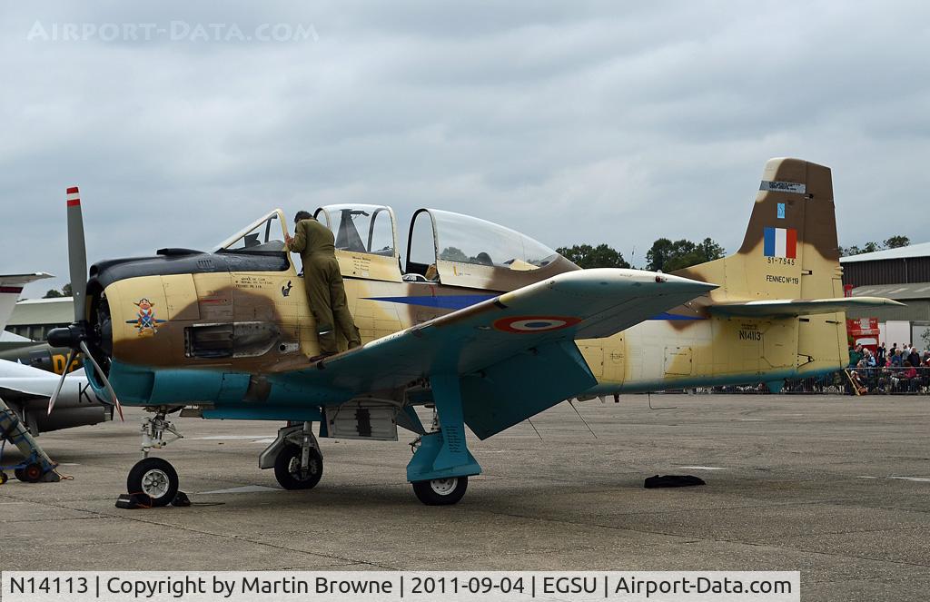 N14113, 1951 North American T-28A Fennec C/N 81-1, SHOT AT DUXFORD