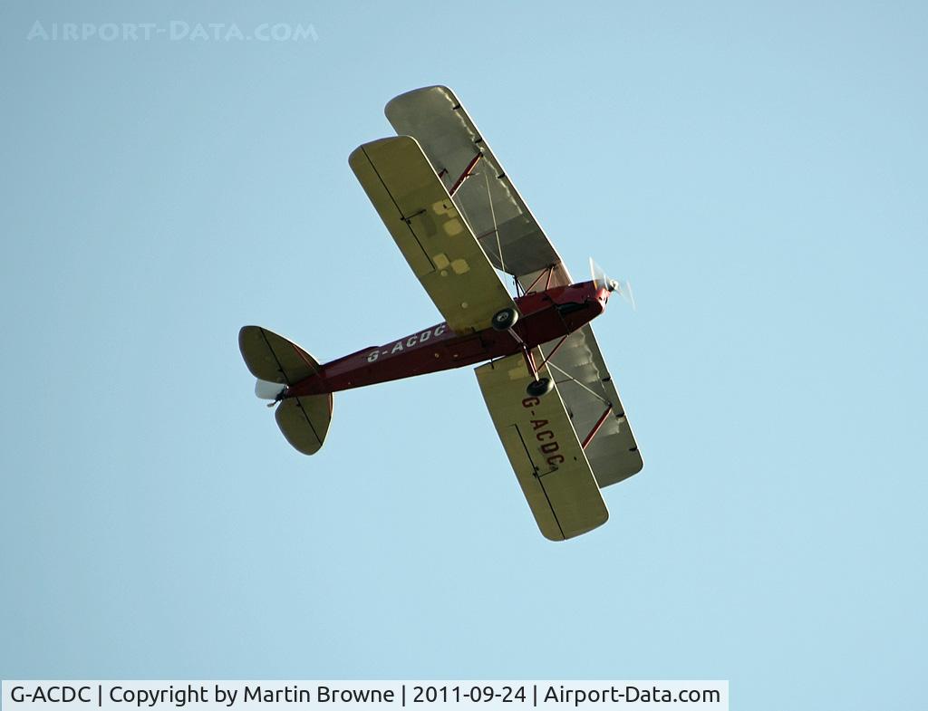 G-ACDC, 1933 De Havilland DH-82A Tiger Moth II C/N 3177, An old friend! - she flew over as I was enjoying the gardens at Sissinghurst Castle!