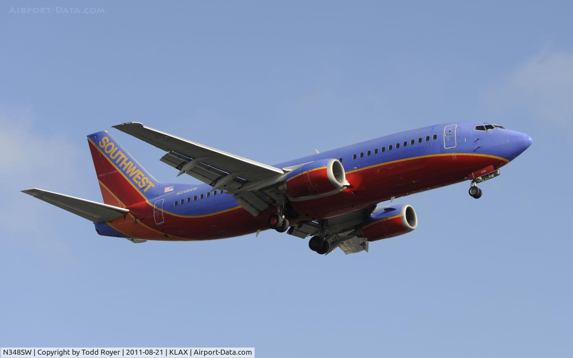 N348SW, 1989 Boeing 737-3H4 C/N 24375, Southwest