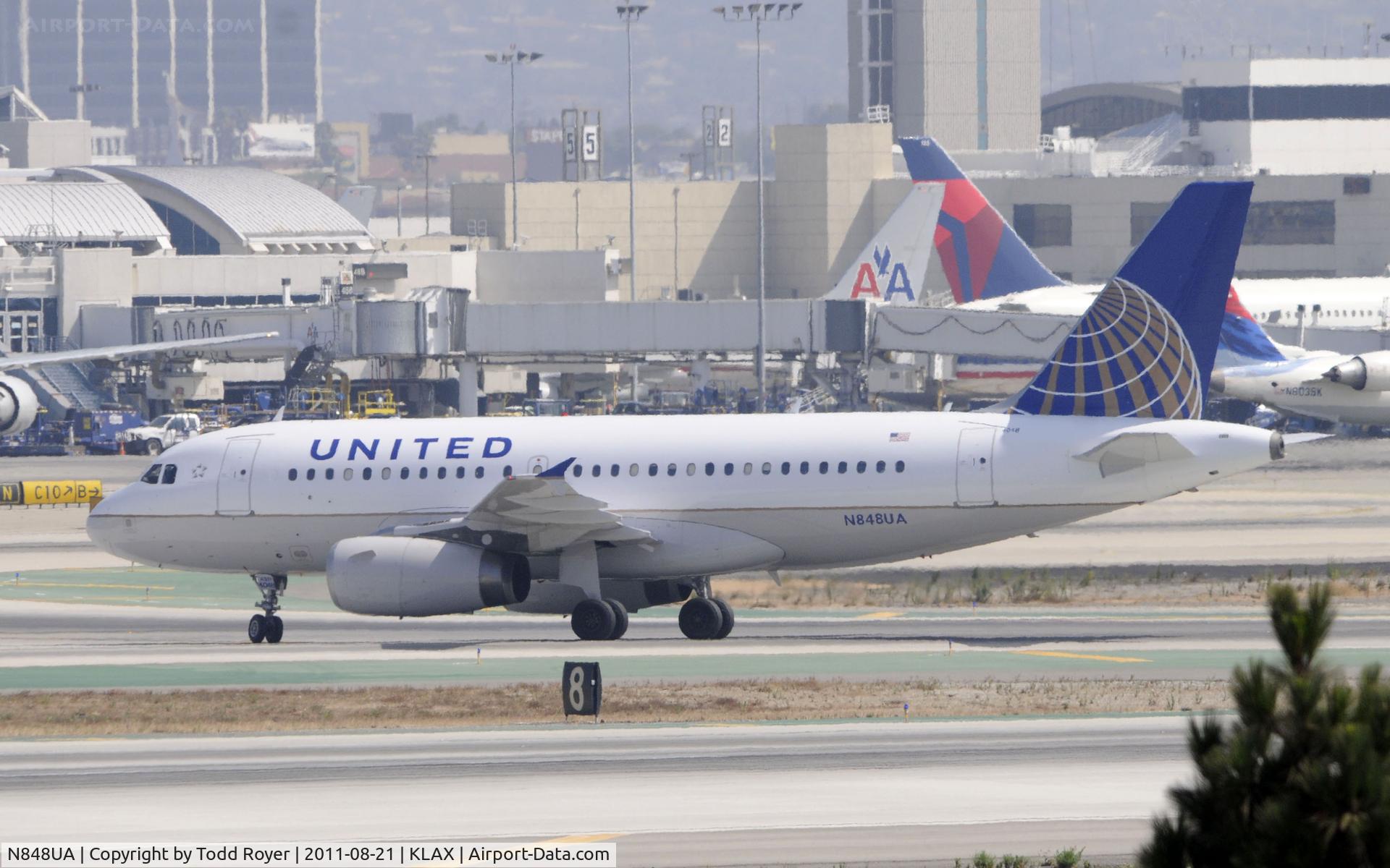 N848UA, 2002 Airbus A319-131 C/N 1647, United