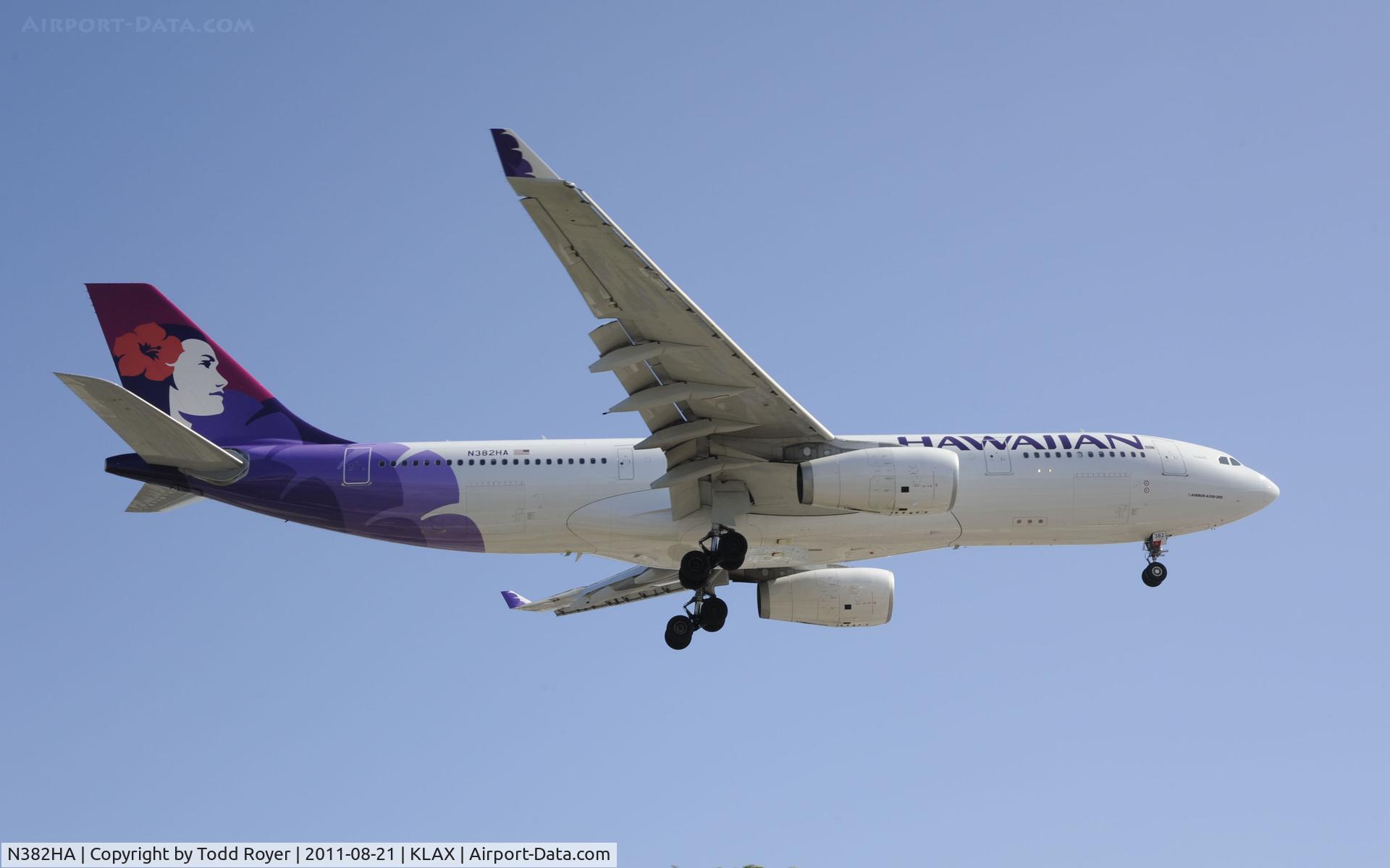 N382HA, 2010 Airbus A330-243 C/N 1171, Arriving at LAX