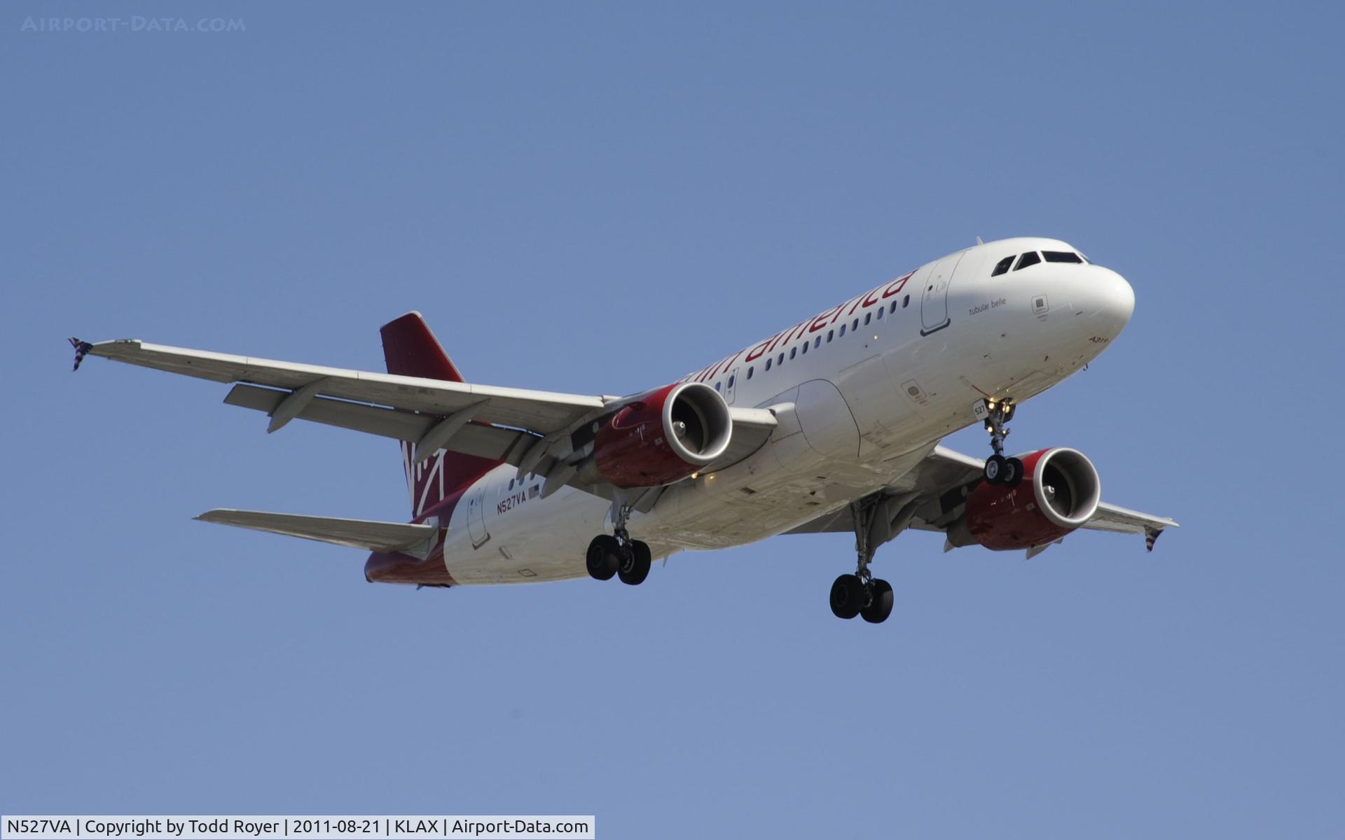 N527VA, 2008 Airbus A319-112 C/N 3417, Virgin