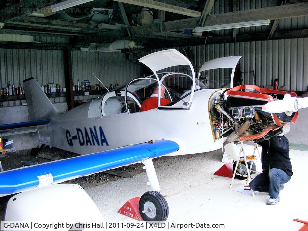G-DANA, 2001 Jodel DR-200 Replica C/N PFA 304-13351, At Lymm Dam-Yew Tree Farm airfield
