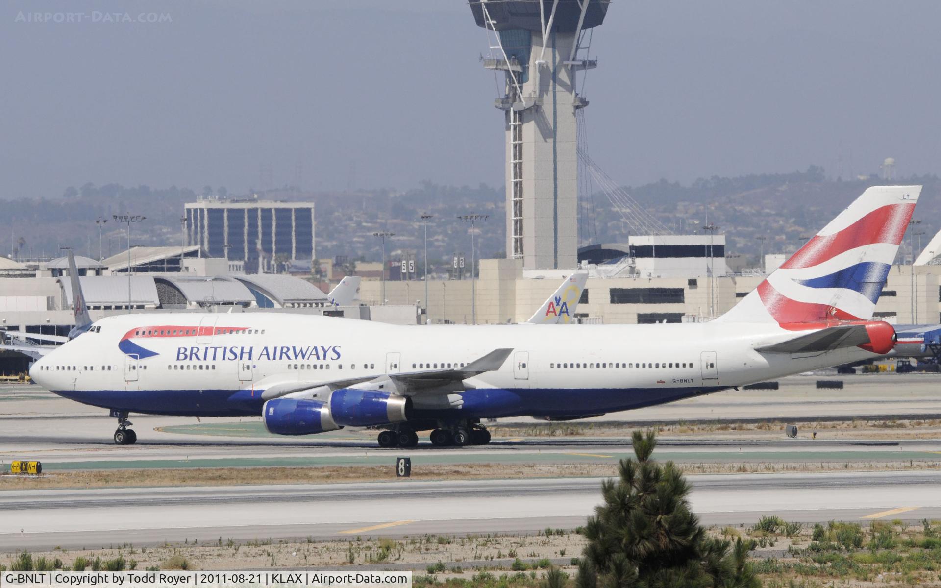 G-BNLT, 1991 Boeing 747-436 C/N 24630, Arriving LAX