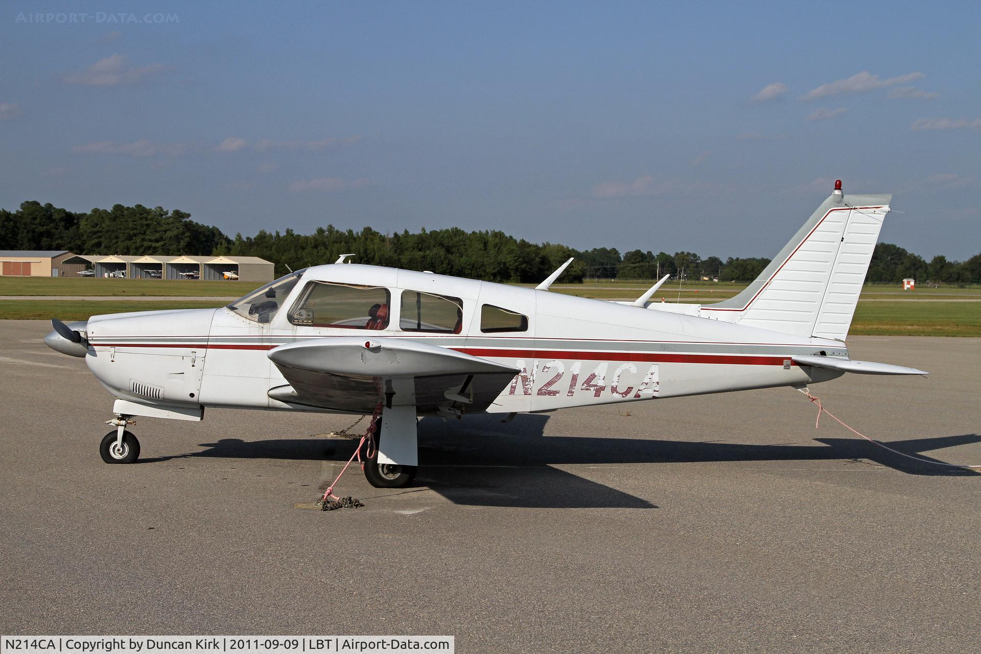 N214CA, 1974 Piper PA-28R-200 C/N 28R-7435281, Looking slightly weather-beaten in the summer heat