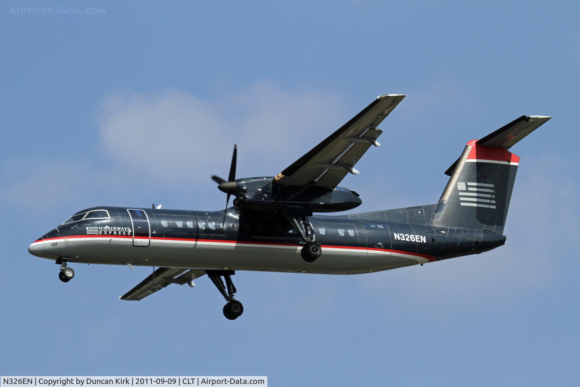 N326EN, 1990 De Havilland Canada DHC-8-311 Dash 8 C/N 234, One of the few US Airways aircraft not yet repainted