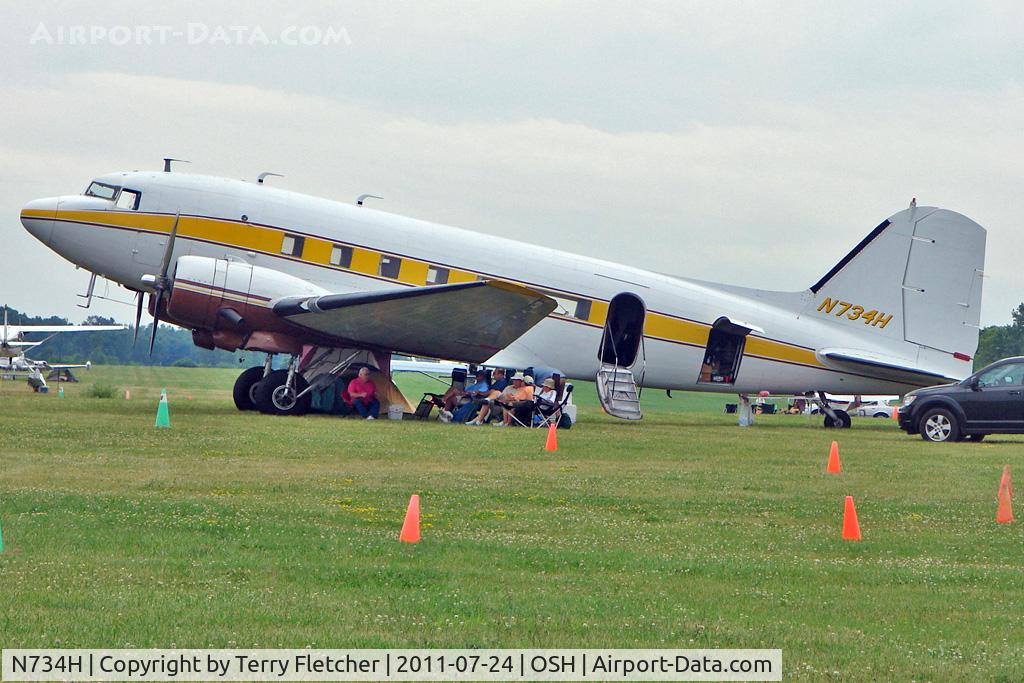 N734H, 1942 Douglas DC-3 (C-47-DL) C/N 4727, At 2011 Oshkosh