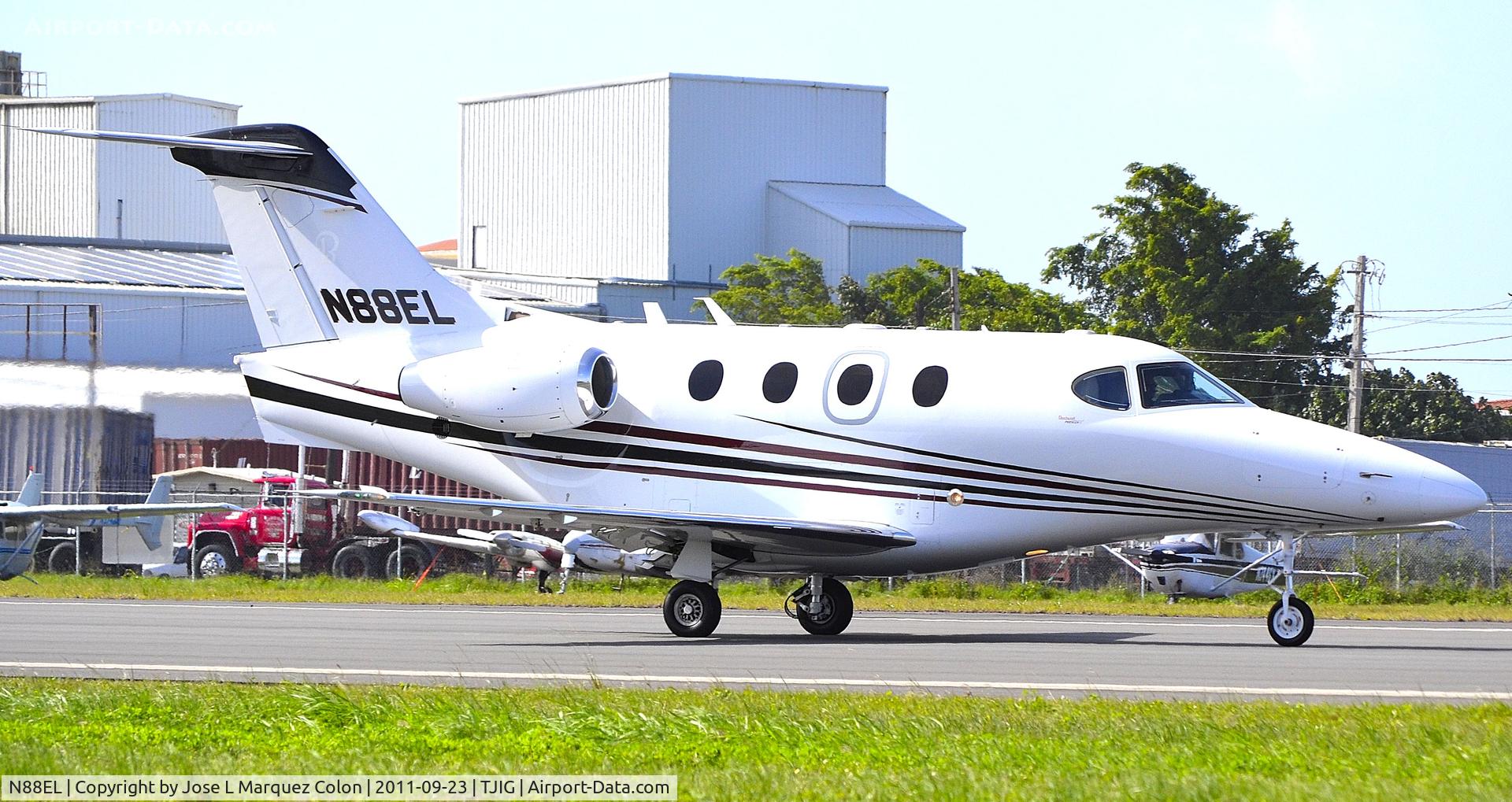 N88EL, Raytheon Aircraft Company 390 C/N RB-157, Departing from TJIG