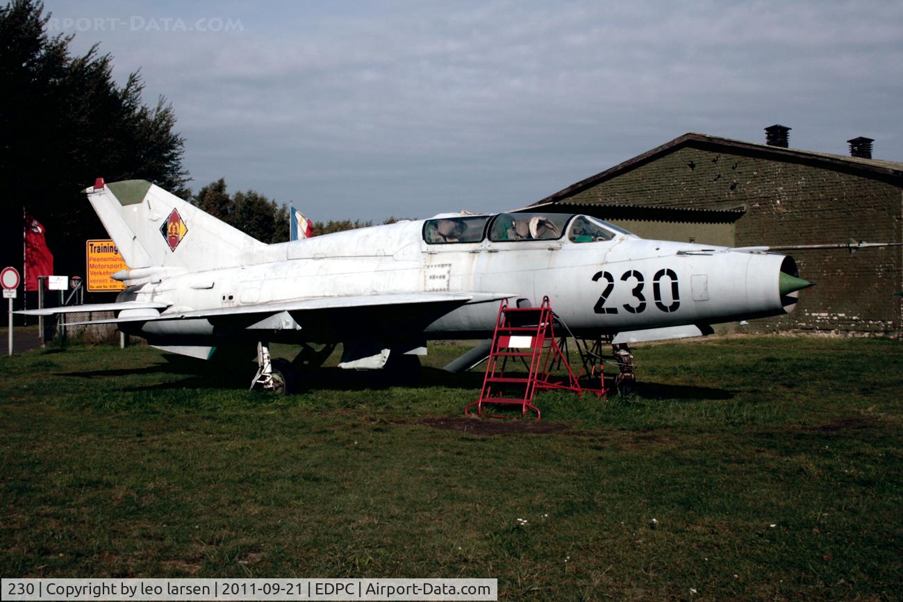 230, Mikoyan-Gurevich MiG-21US C/N 04685134, MIG-21US  230 Peenemunde Germany 21.9.11