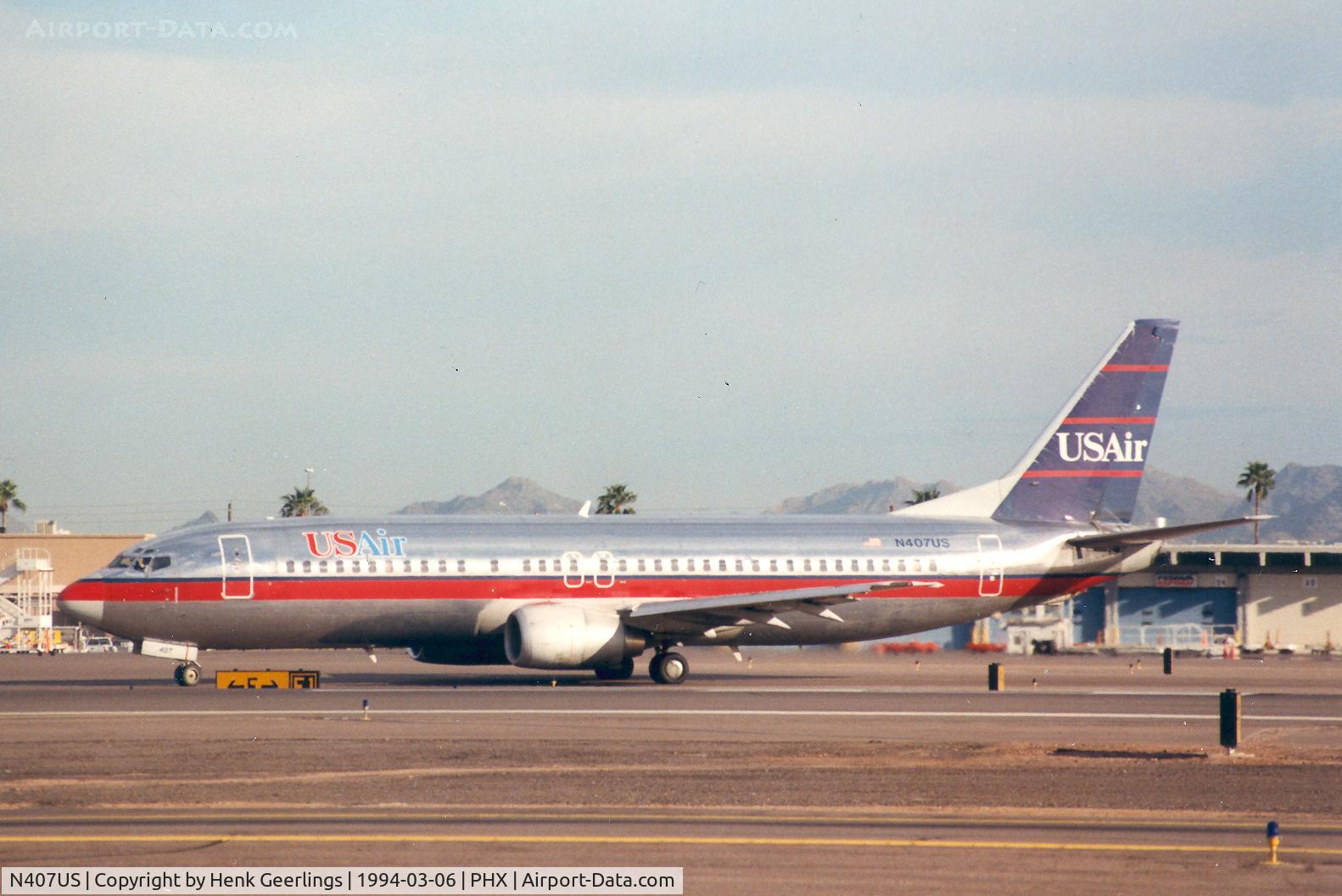 N407US, 1988 Boeing 737-401 C/N 23877, USAir