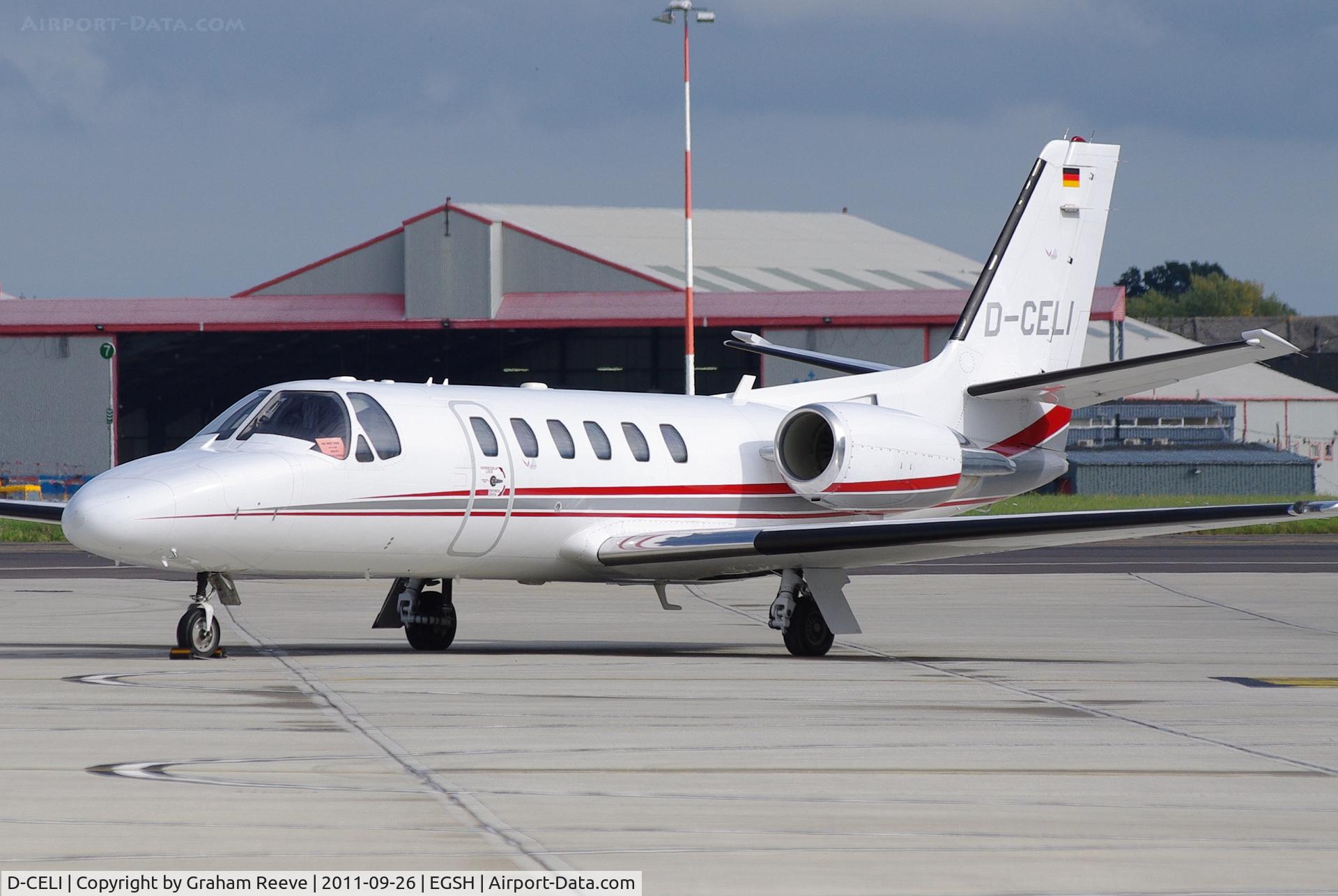 D-CELI, 2002 Cessna 550 Citation Bravo C/N 550-0998, Parked at Norwich.
