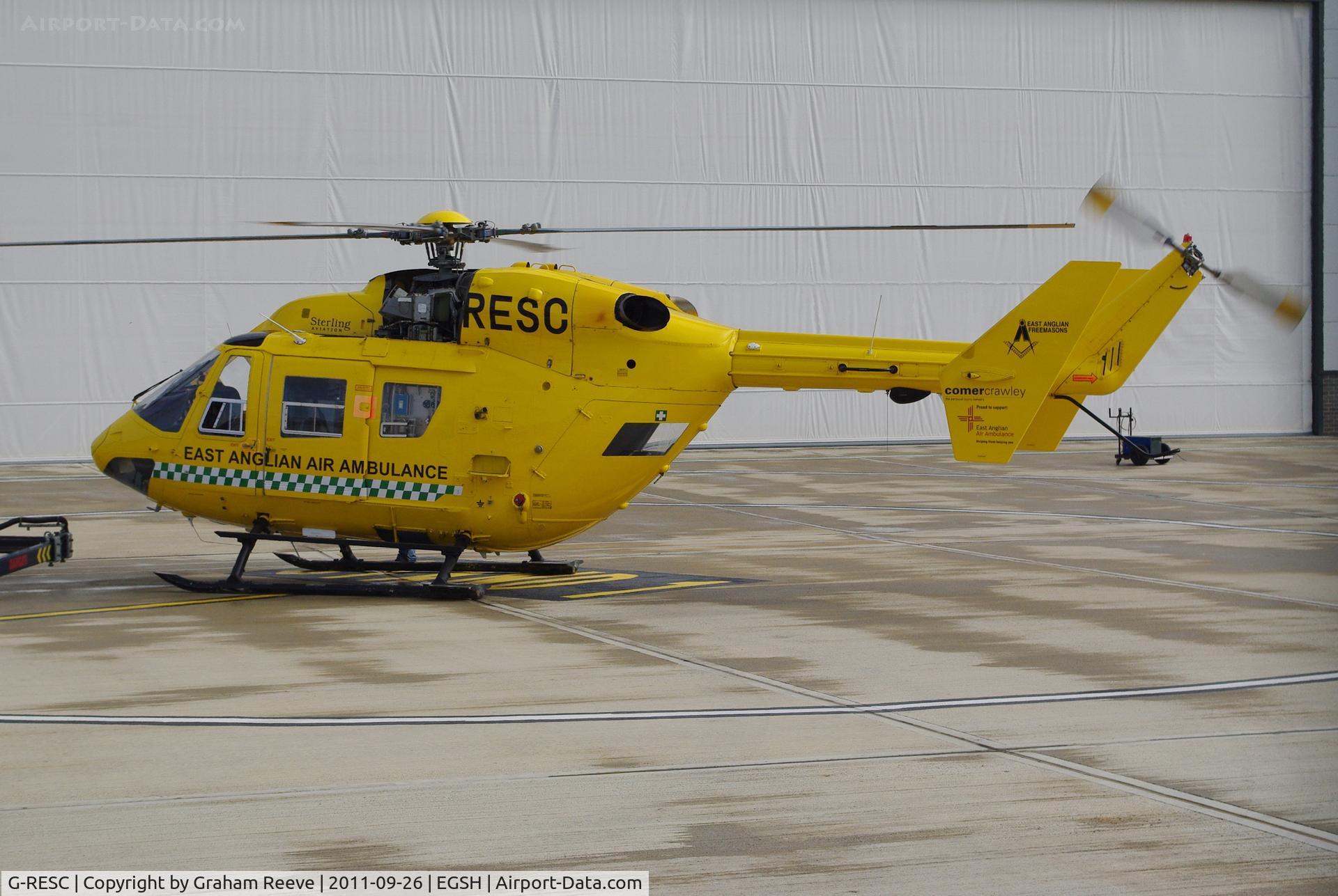 G-RESC, 1996 Eurocopter-Kawasaki BK-117C-1 C/N 7504, Under going engine runs.