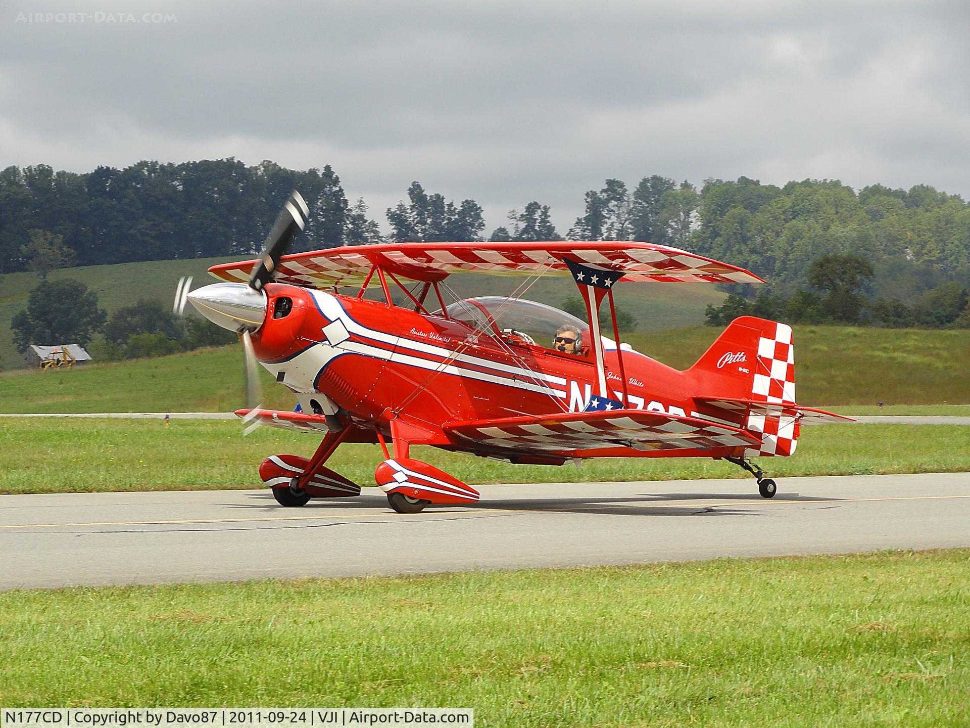 N177CD, 2004 Aviat Pitts S-2C Special C/N 6069, Pitts S-2C after performing at the 2011 Abingdon, Virginia Kiwanis Club Wings and Wheels Show.