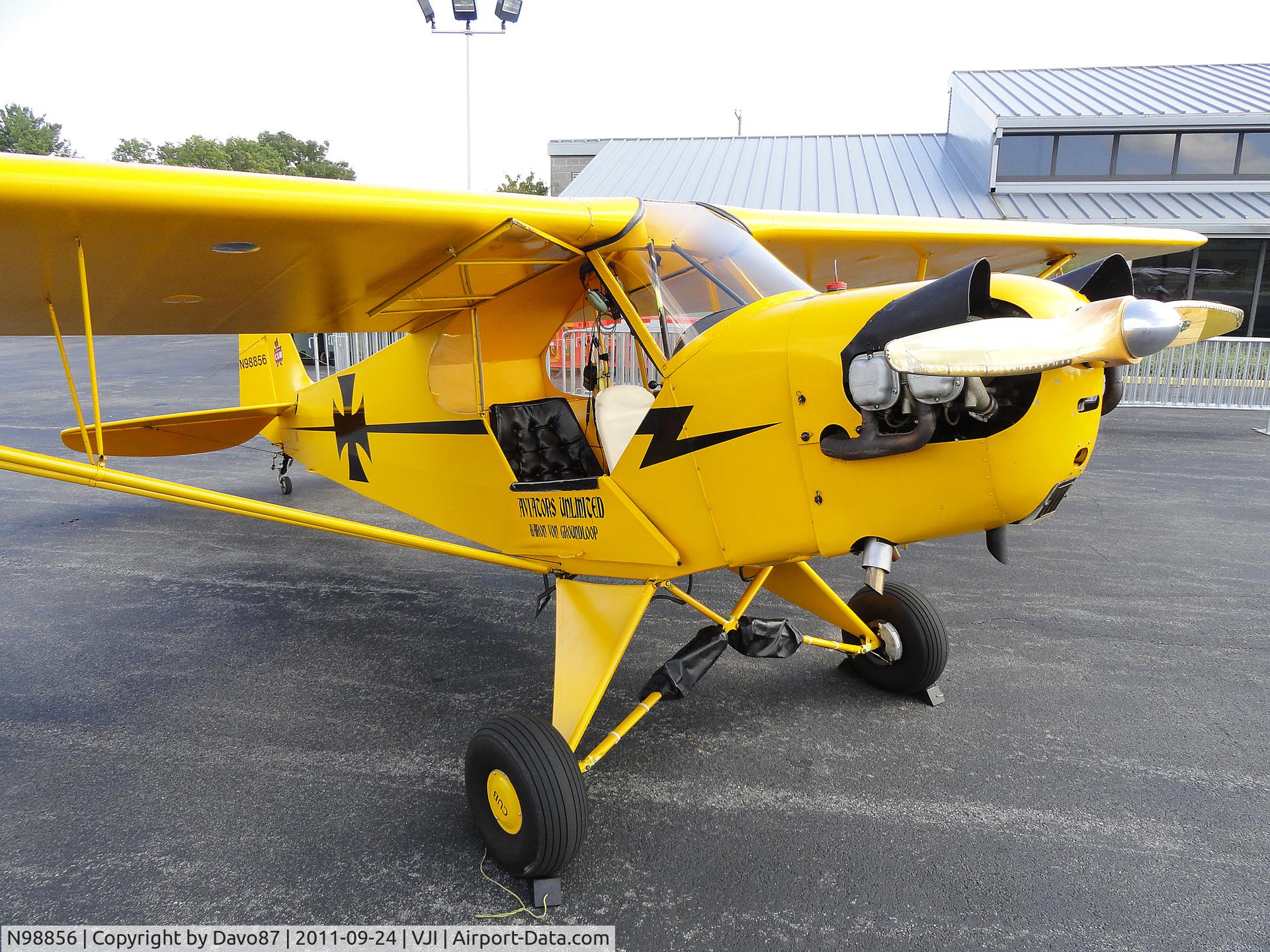 N98856, 1946 Piper J3C-65 Cub C/N 19113, Baron Von Groundloop's Cub at the 2011 Abingdon, VA Kiwanis Club Wings and Wheels Show.