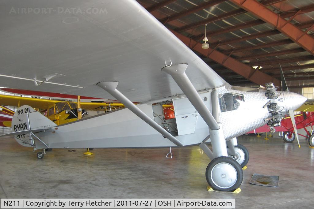 N211, 1990 Ryan NYP Replica C/N 2, Second replica at Pioneer Museum , Oshkosh