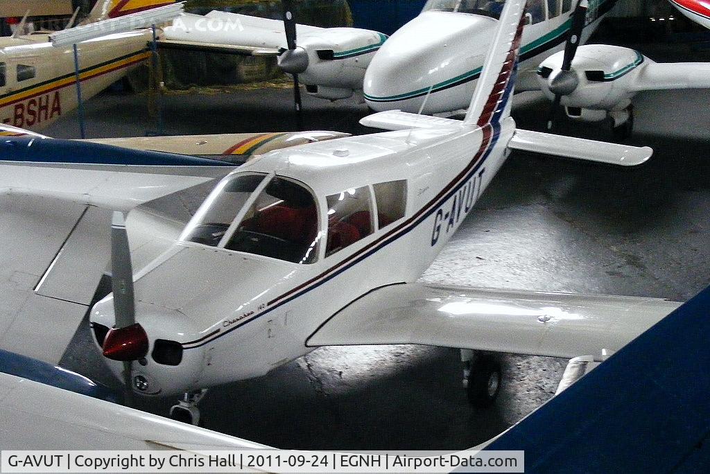 G-AVUT, 1967 Piper PA-28-140 Cherokee C/N 28-24085, inside the packed Blackpool Air Centre hangar