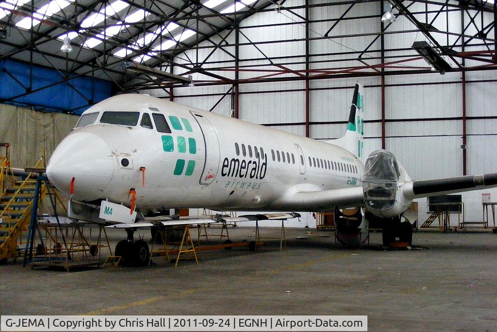 G-JEMA, 1990 British Aerospace ATP C/N 2028, former Emerald Airways ATP in storage at Blackpool Airport.