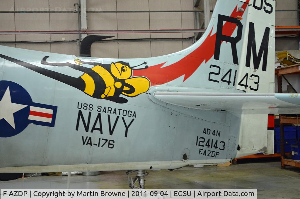 F-AZDP, Douglas AD-4N Skyraider C/N 7449, SHOT AT DUXFORD