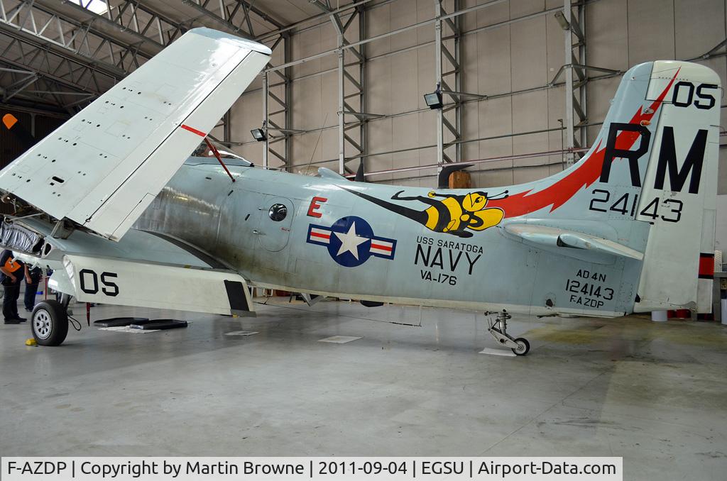 F-AZDP, Douglas AD-4N Skyraider C/N 7449, SHOT AT DUXFORD
