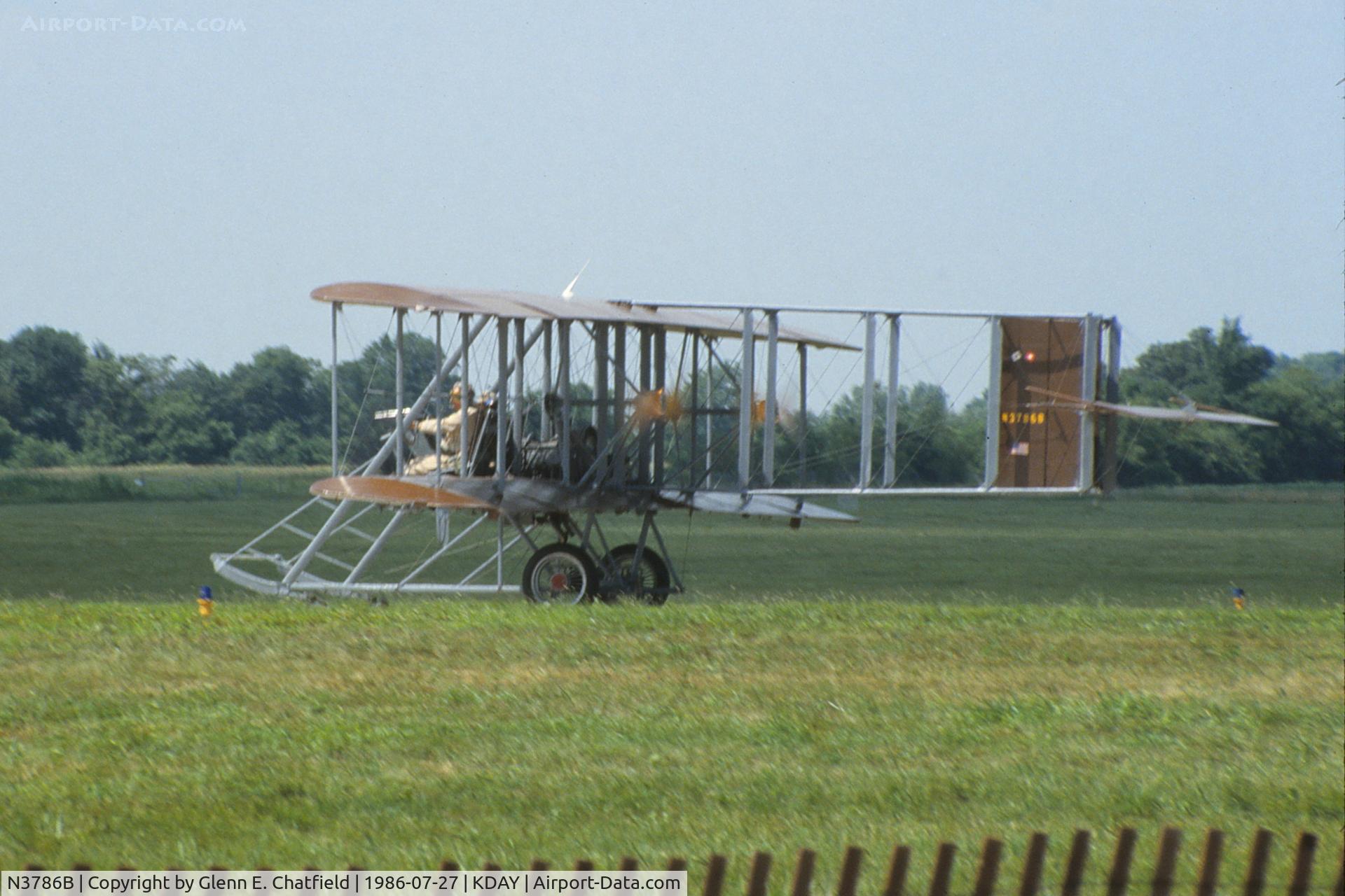 N3786B, 1981 Wright Model B Flyer Replica C/N 001, Taking part in the Dayton International Air Show
