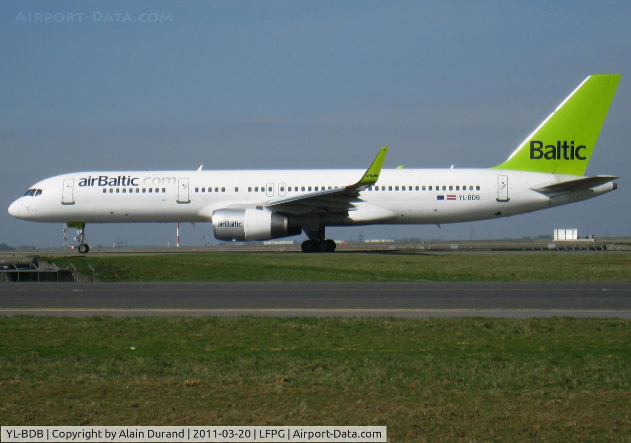 YL-BDB, 1999 Boeing 757-256 C/N 26251, one of two Seven-Five operated by BT, Delta-Bravo was deployed to CDG to collect the passengers of both the 733 and Dash 8-400Q