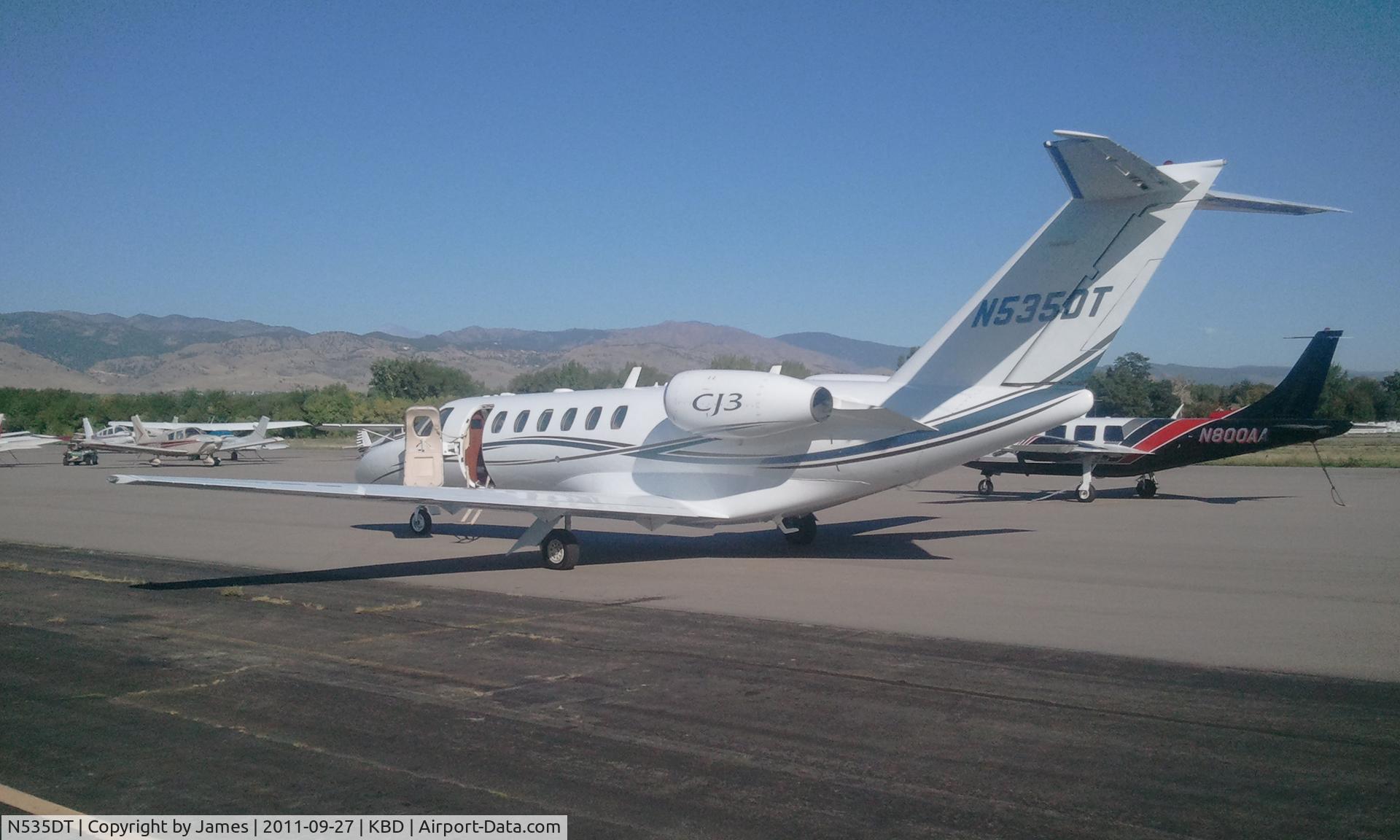N535DT, 2006 Cessna 525B CitationJet CJ3 C/N 525B0069, in Boulder, CO @ Journey's Aviation featuring Freebird Coffee Bar.