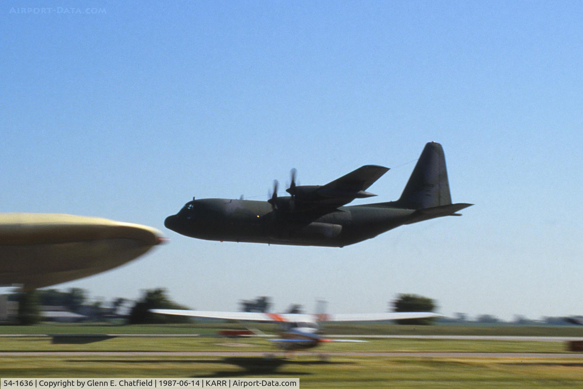 54-1636, 1954 Lockheed C-130A-LM Hercules C/N 182-3023, High speed pass on runway 27.